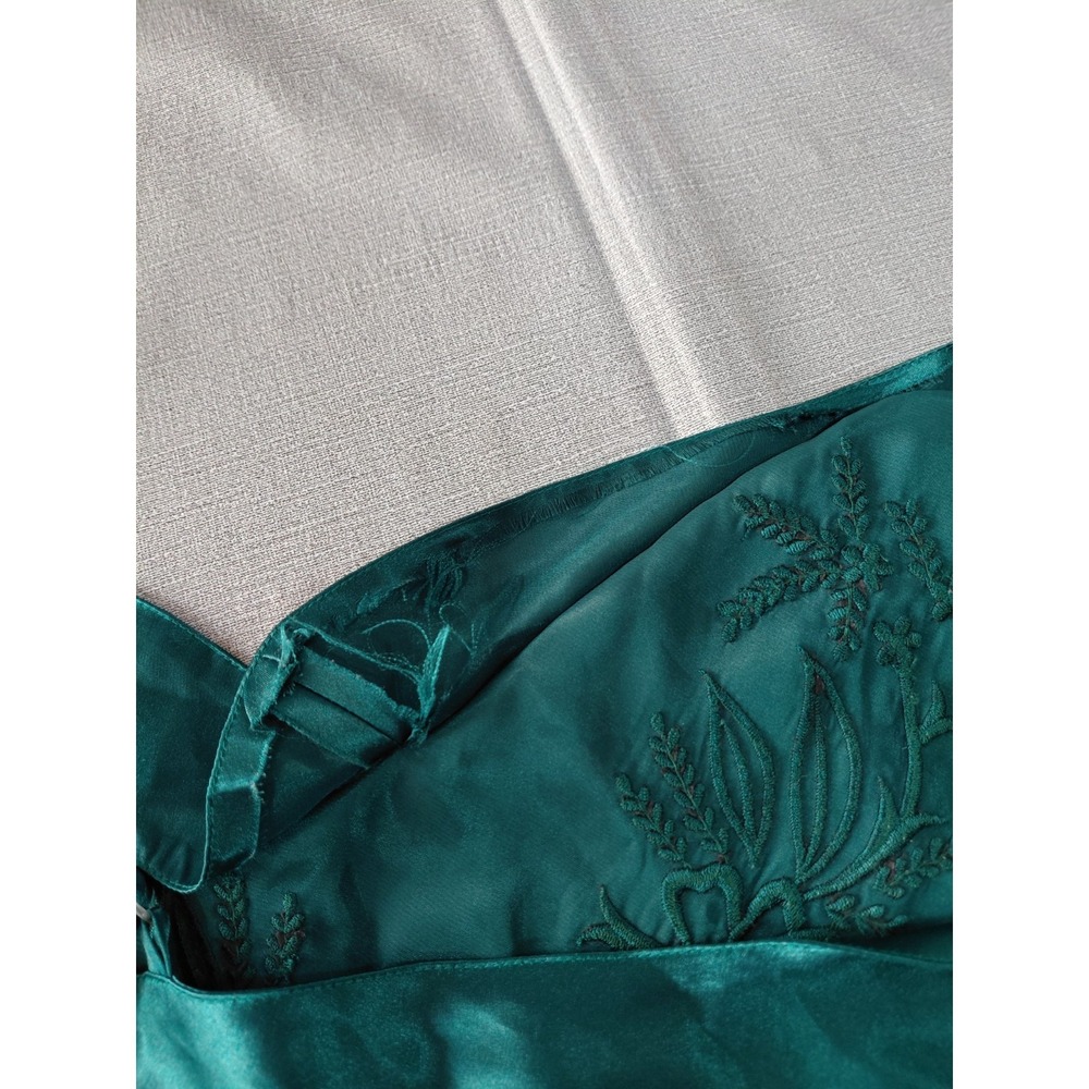 Vtg Y2K Erika Taylor Women's Intimates Slip Dress Nightgown Sz 1X Floral Emerald - Picture 6 of 11